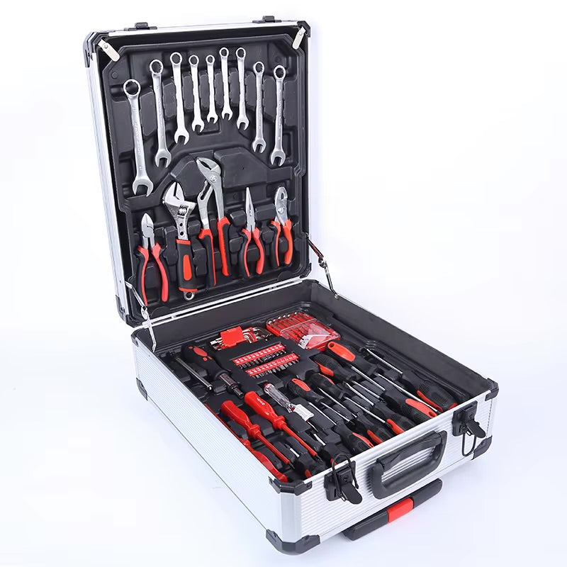 499-Piece Tool Set Mechanic Tool Set 187-Piece Tool Box Ratchet Open End Wrench Hardware With Trolley